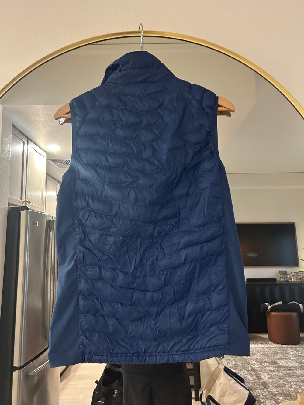 Women's Navy Quilted Packable Vest